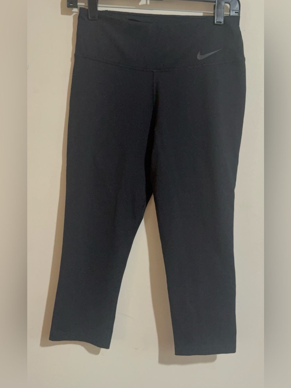 Nike Black Capri Leggings with Reflective Swoosh